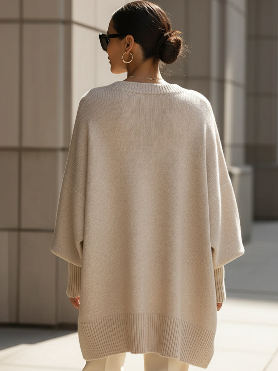Jasmin | Damen Oversize Pullover Stil Kurze Top
