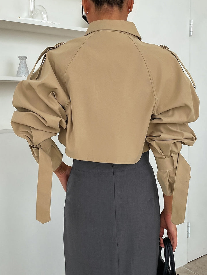 Irina | Damen Kurz-Trenchcoat im High-Fashion-Stil
