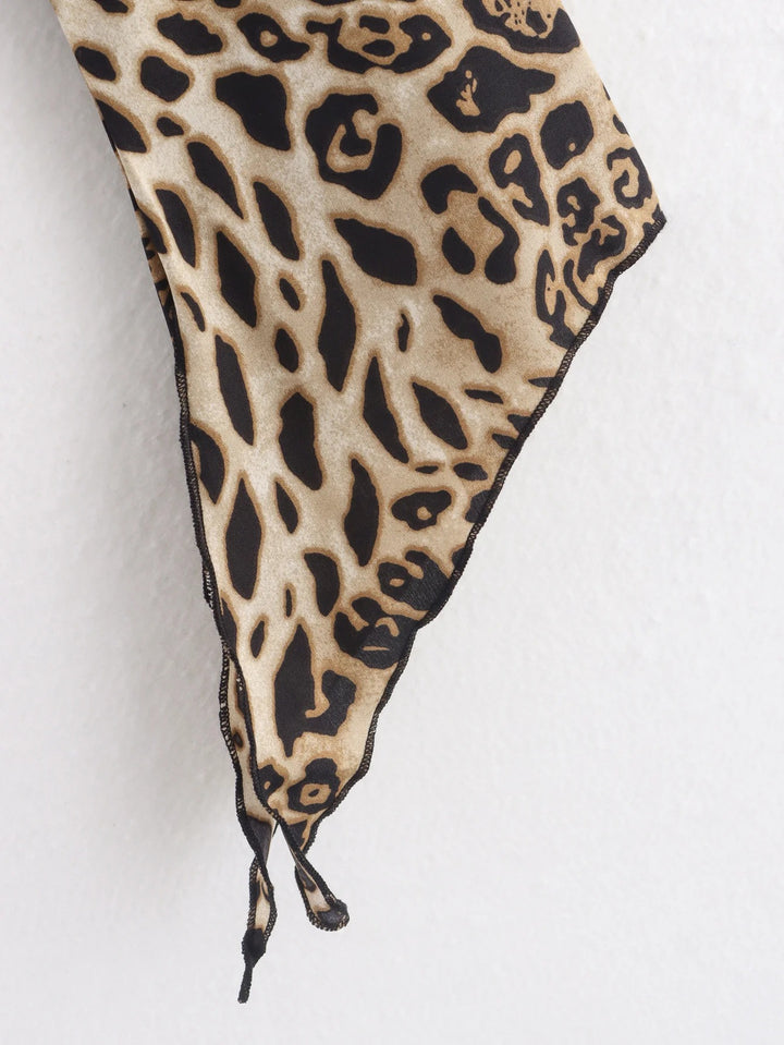 Eva | Damen Sommer Leopardenbluse Mit Rüschenkragen