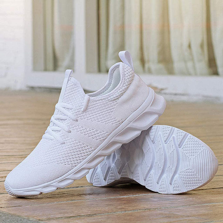 Magdalena | Damen Strick-Walking-Sneaker mit Schnürung
