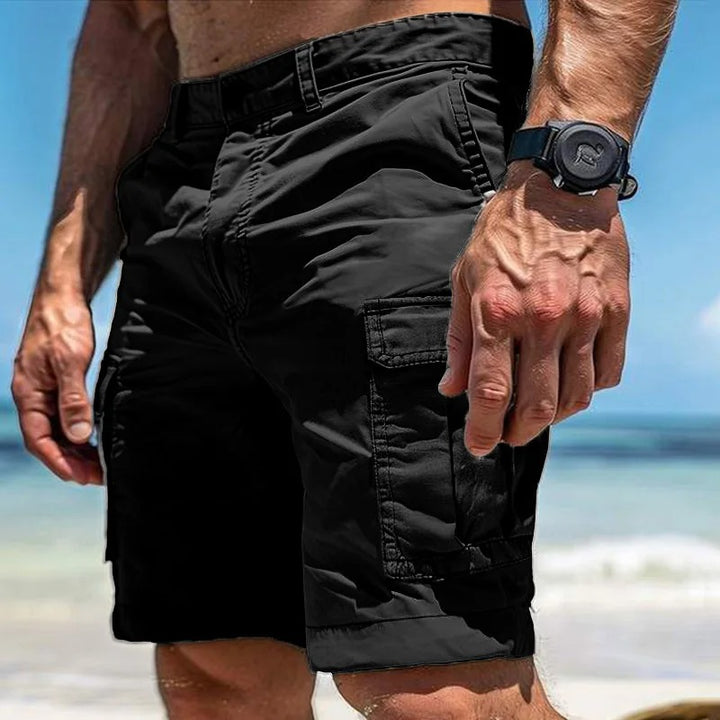 Fabian | Herren Cargo Short mit Seitentaschen Knielang Gerade Schnitt