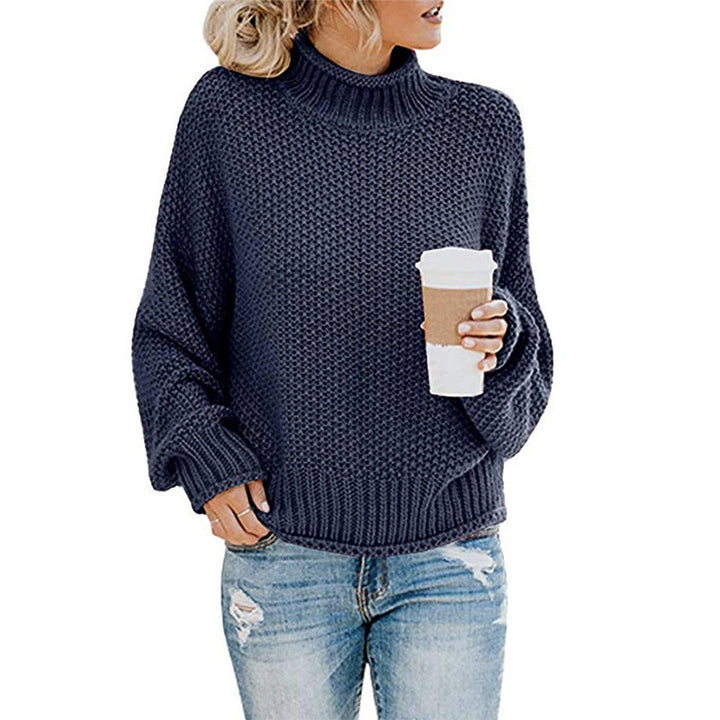 Elisa | Damen Grobstrick-Pullover mit Rollkragen für den Winter