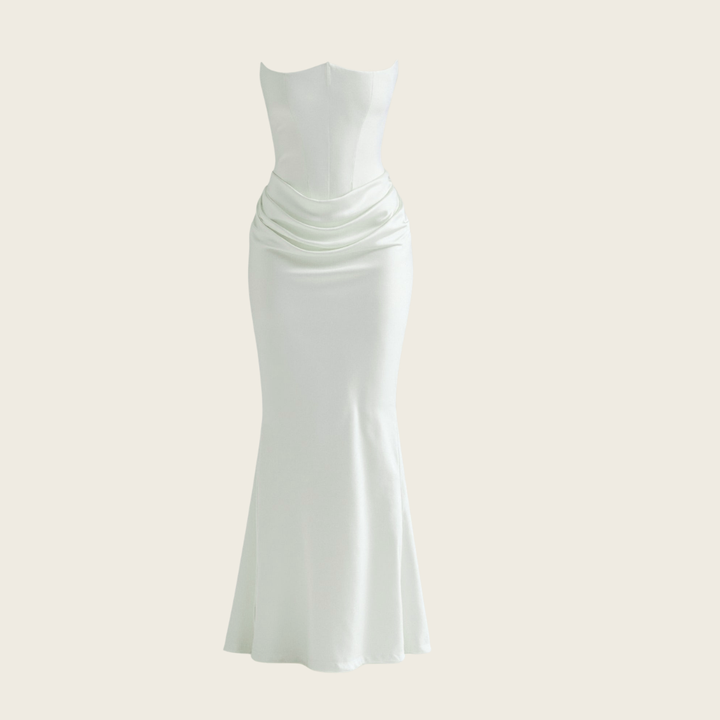 Stefanie | Damen Hochzeitsgast Säulen Maxikleid
