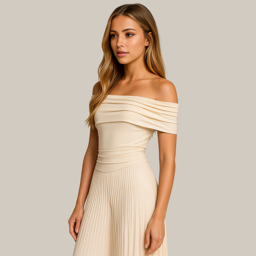 Edith | Damen Hochzeitsgast Gefaltetes Maxikleid