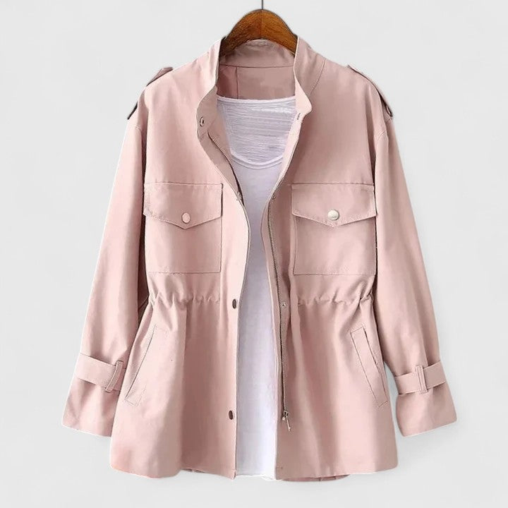 Michaela | Damen Safari-Mantel mit Langarm