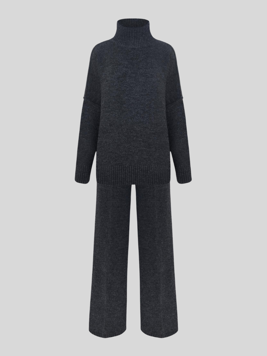 Eva | Damen Gemütliches Oversize Strickpullover Lounge-Set