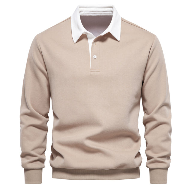 Malte | Herren Langarm Polohemd mit Klassischem Kragen
