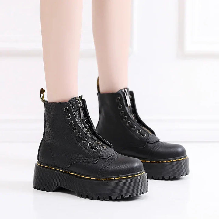 Franziska | Damen Modische Stiefeletten mit dicker Sohle