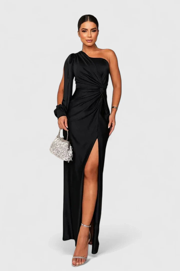 Kirsten | Damen Abendkleid mit Einer Schulter und Raffung