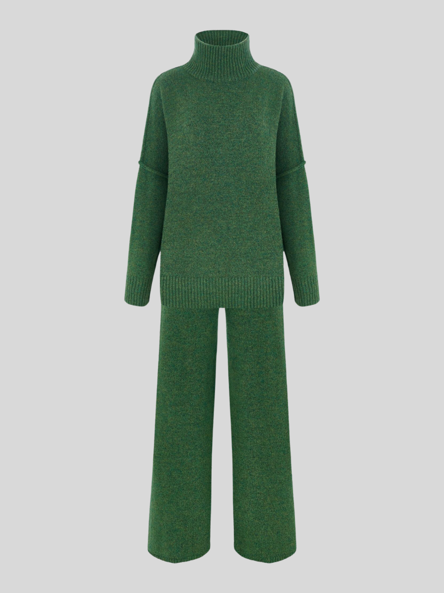 Eva | Damen Gemütliches Oversize Strickpullover Lounge-Set