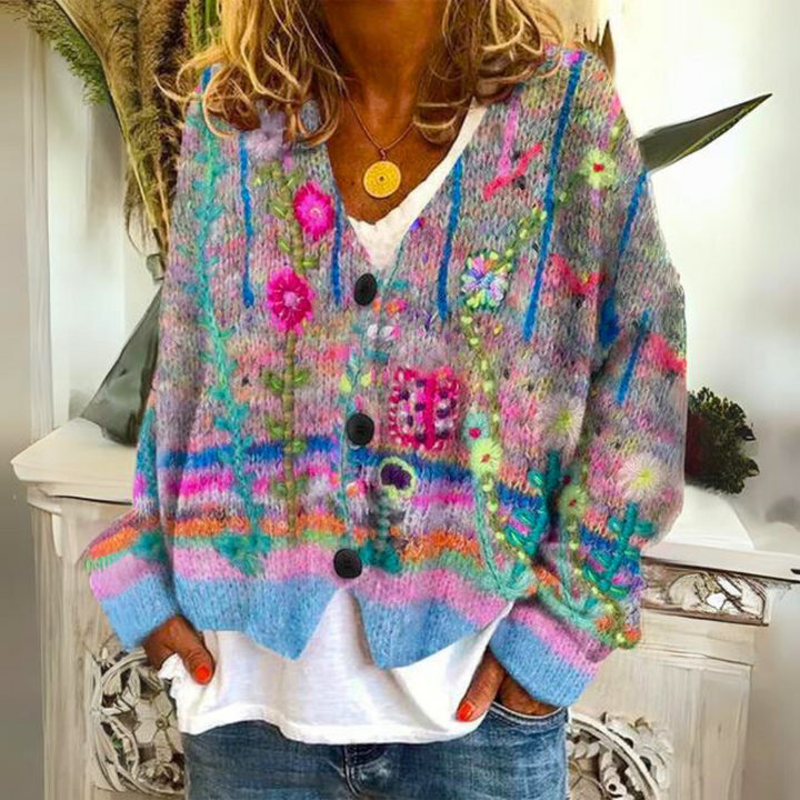 Hannah | Kuscheliger farbenfroher Pullover