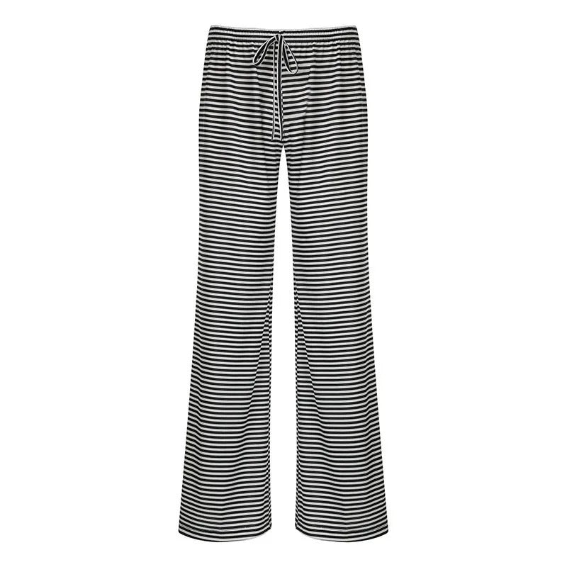 Daniela | Damen Frühlings-Gestreifte Relaxed-Hose