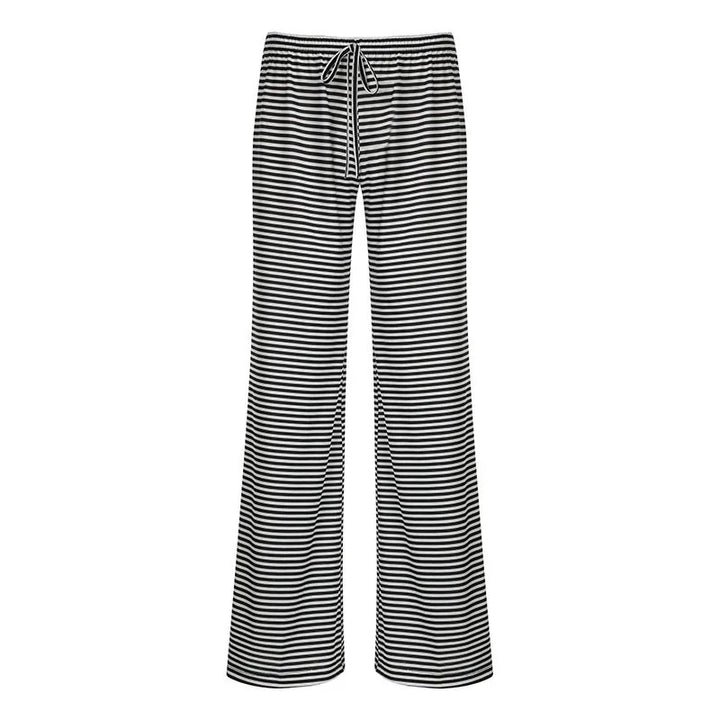 Daniela | Damen Frühlings-Gestreifte Relaxed-Hose