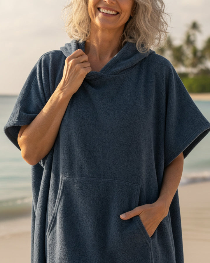 Melanie | Damen Sommer Strand Poncho Kleid