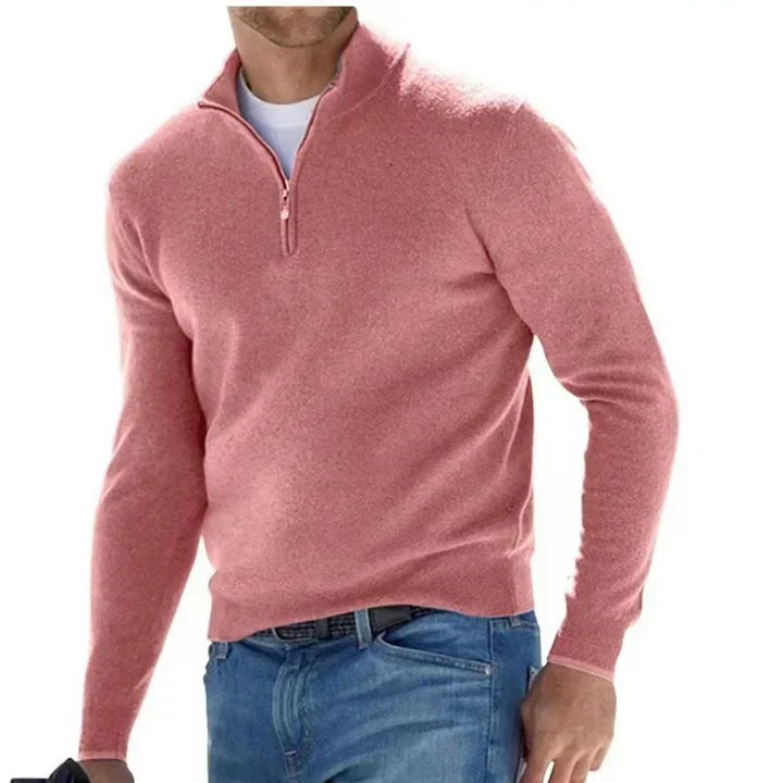 Markus  | Herren Pullover mit Halbreißverschluss und Stehkragen