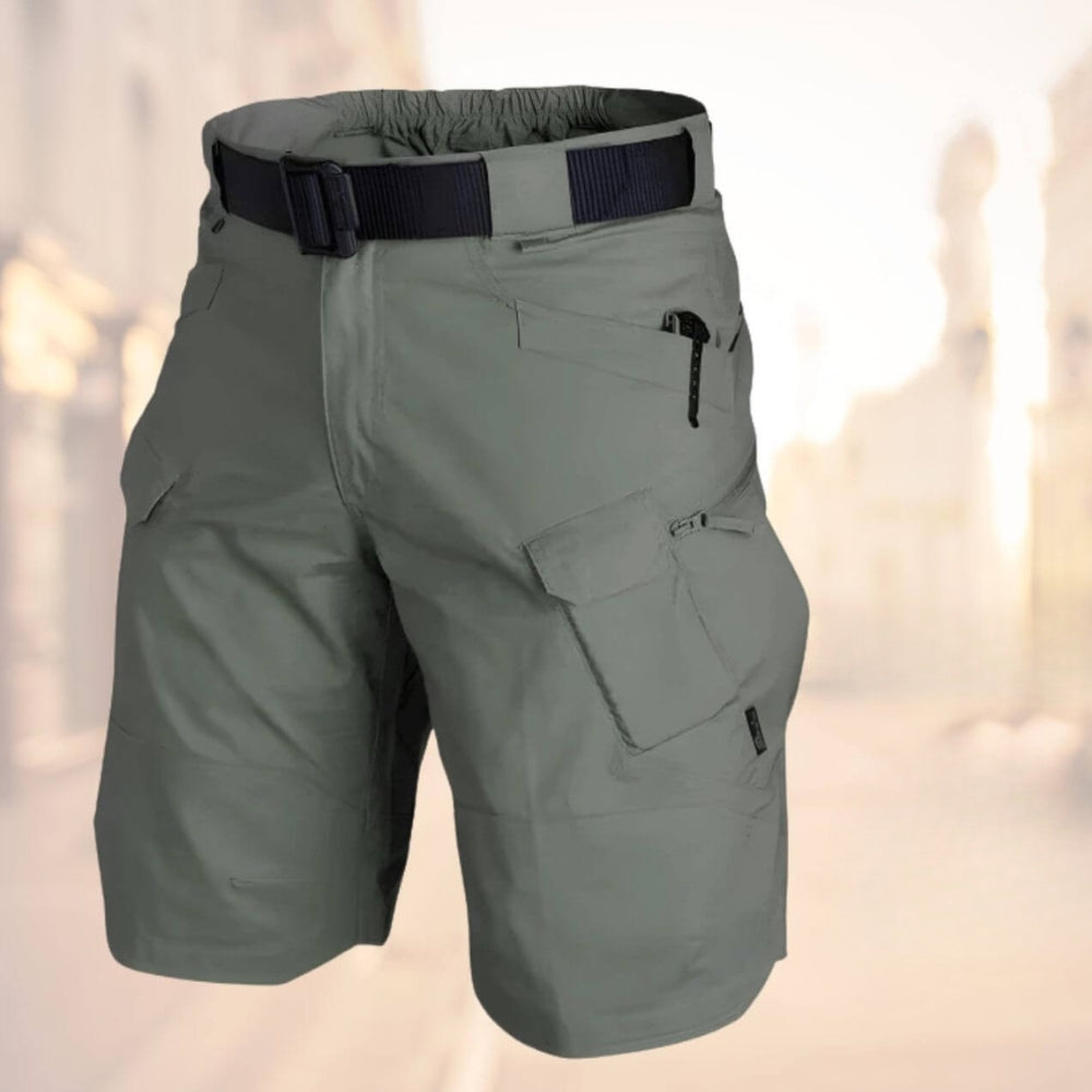 Klaus | Herren Cargo Shorts mit Gürtel, Reißverschluss und Taschen