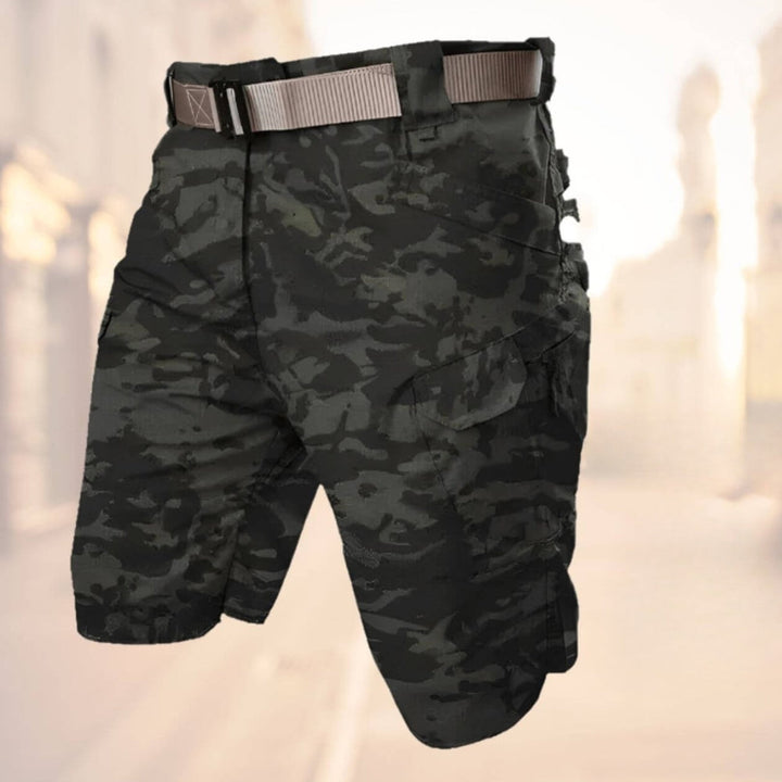 Klaus | Herren Cargo Shorts mit Gürtel, Reißverschluss und Taschen