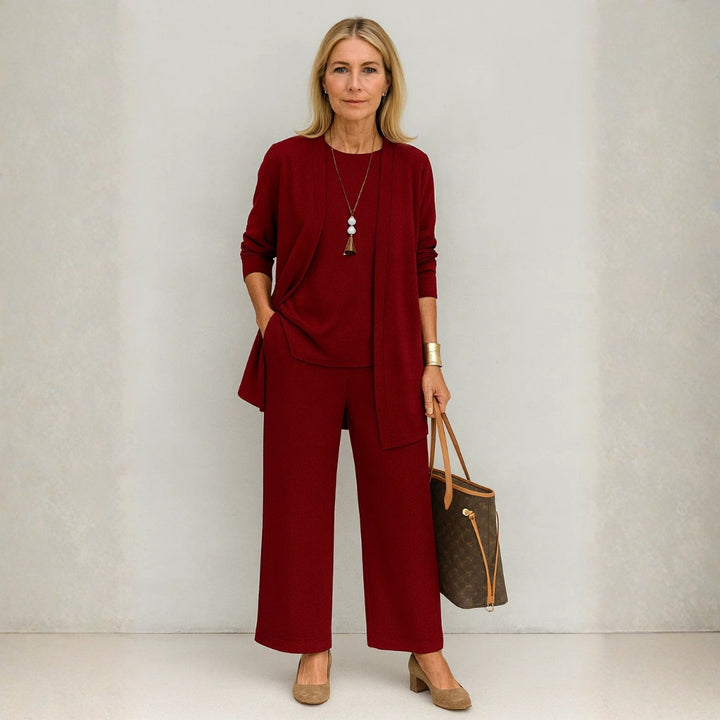 Kirsten | Damen Minimalistisches Dreiteiliges Lounge Set