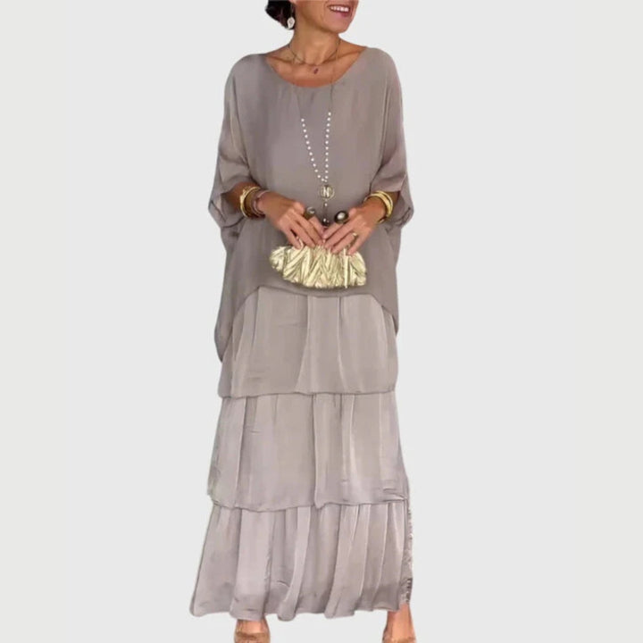 Maja | Damen Boho Geschichtetes Maxi Shorts Kleid