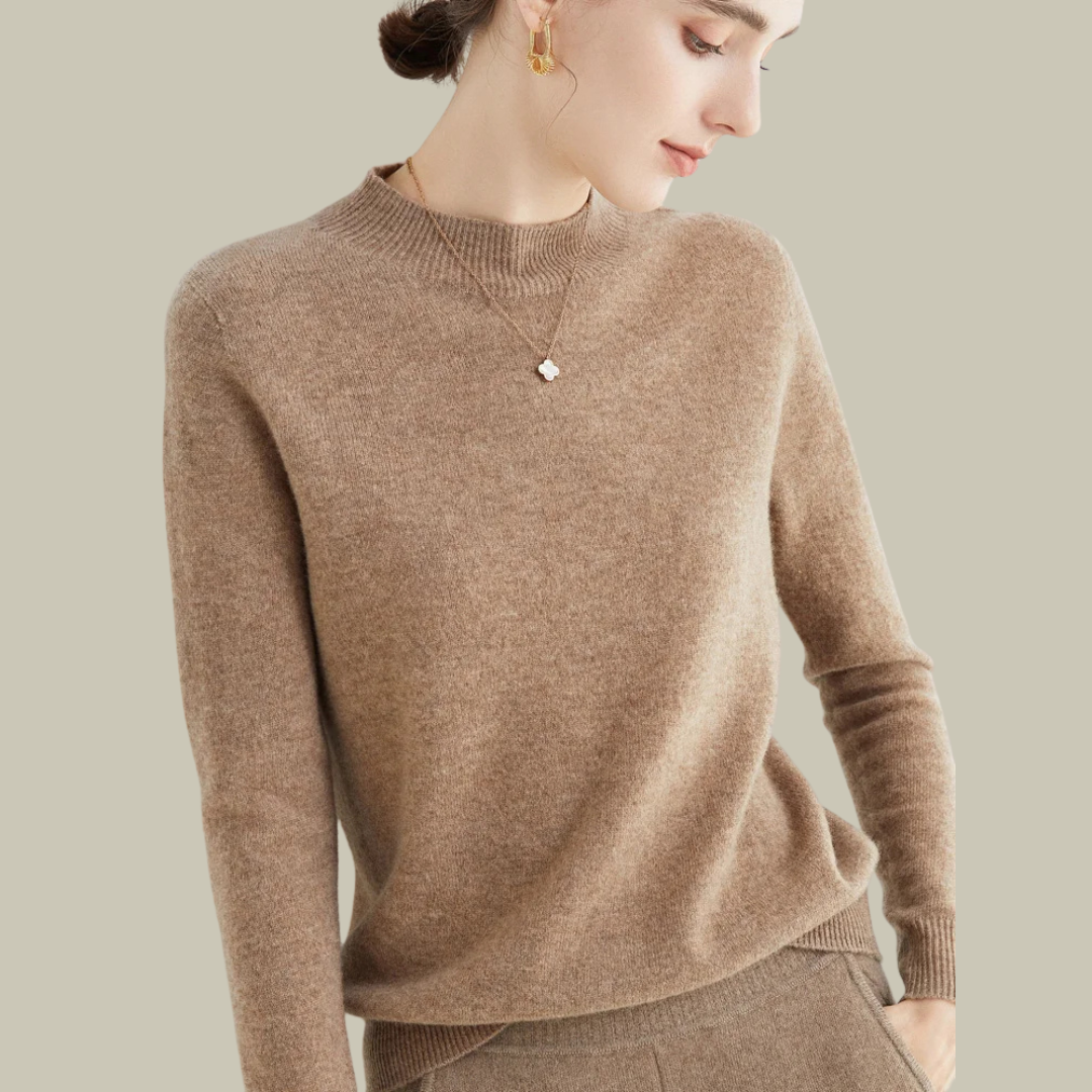 Monika | Damen Rollkragenpullover aus Merinowolle für den Winter