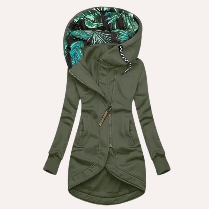 Greta | Damen Lässiger Hoodie mit gemusterter Kapuze