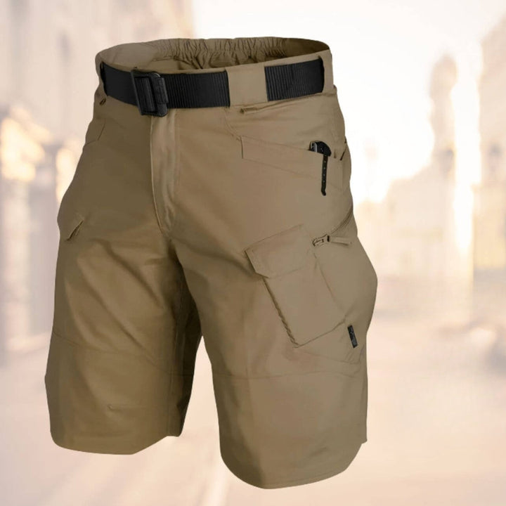 Klaus | Herren Cargo Shorts mit Gürtel, Reißverschluss und Taschen