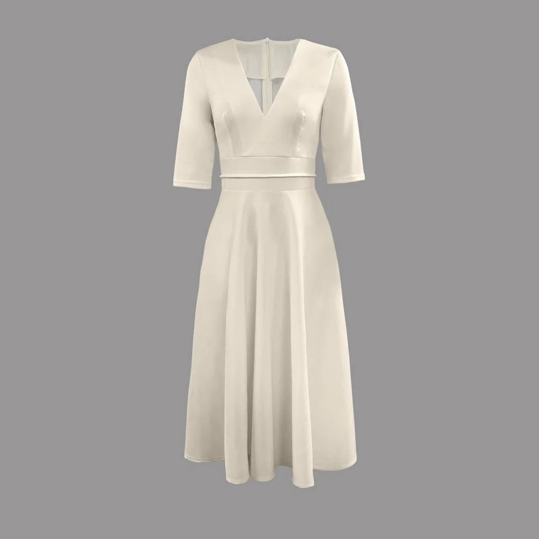 Tanja | Damen Hochzeitsgast Elegantes Ausgestelltes Midikleid
