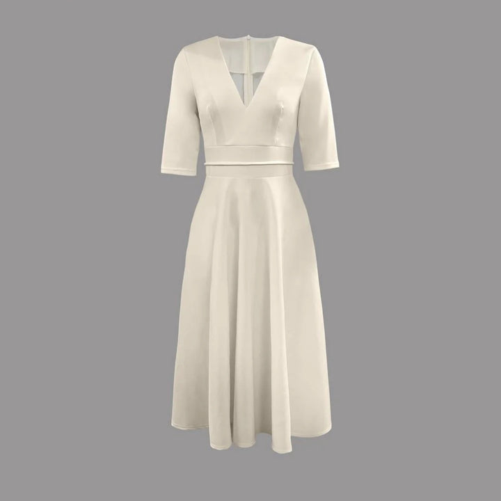 Tanja | Damen Hochzeitsgast Elegantes Ausgestelltes Midikleid