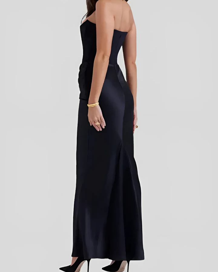 Doris | Drapiertes Maxikleid für Hochzeitsgäste Damen