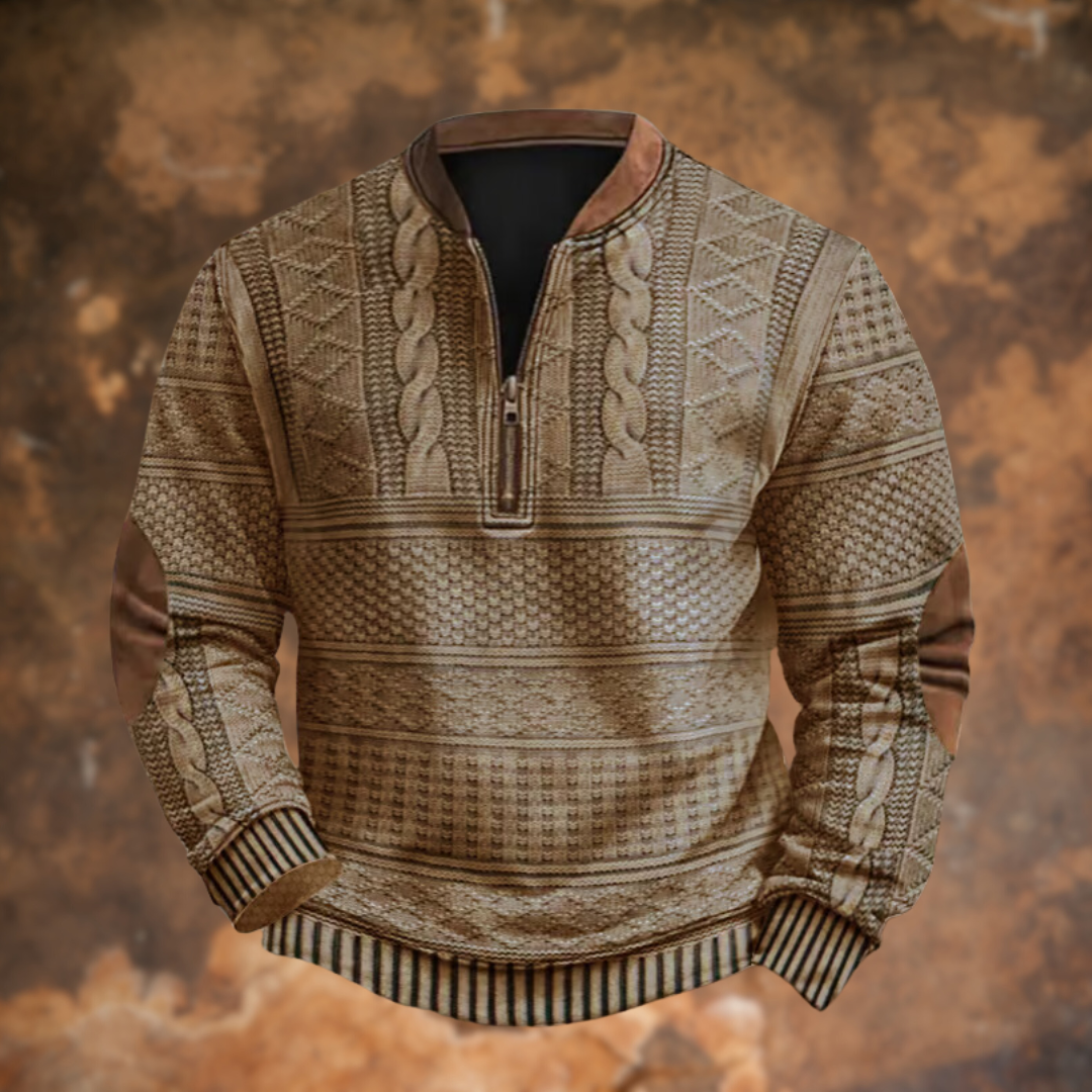 Sven | Herren Klassische Winterjacke mit Reißverschluss und Fellfutter