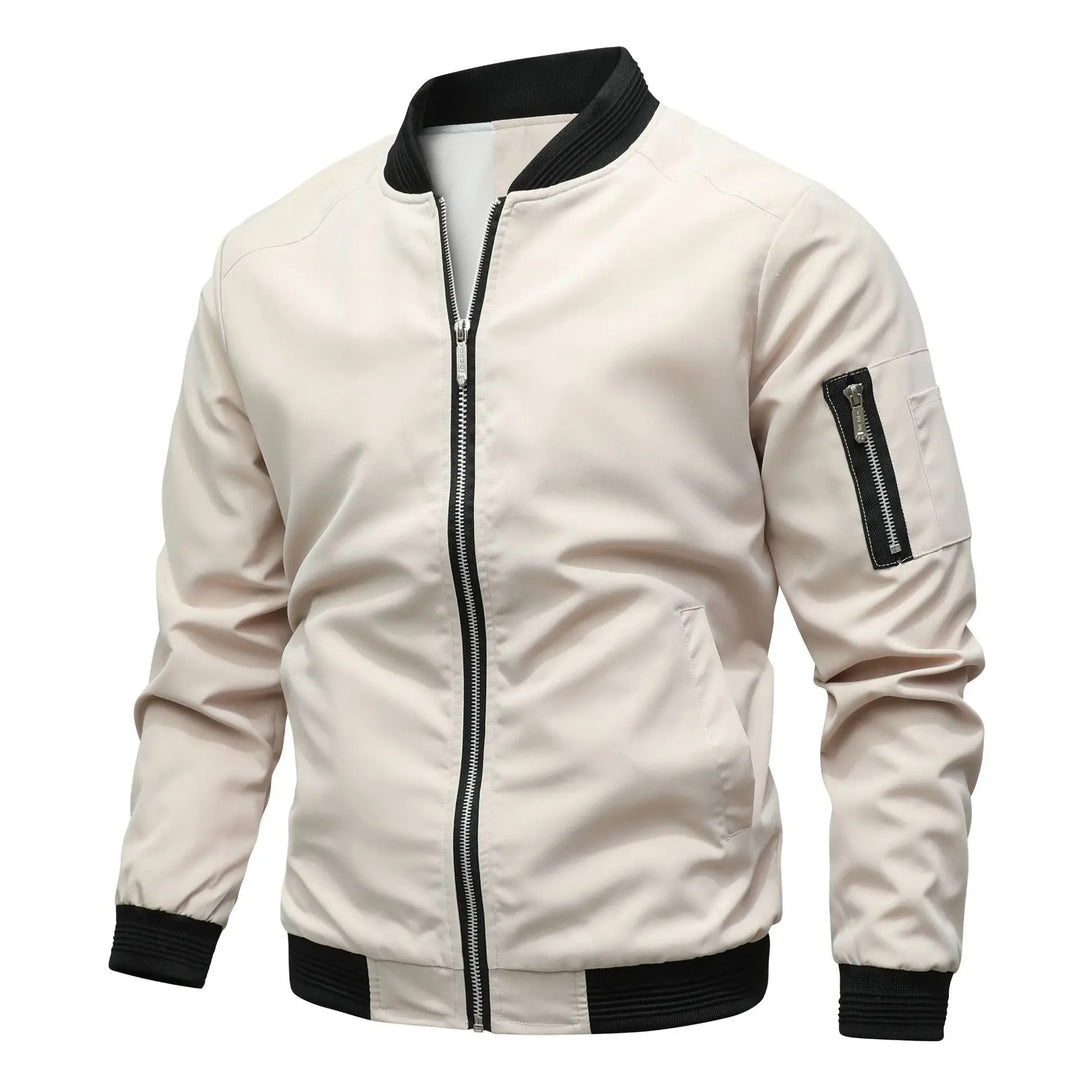 Niklas | Herren Klassische Bomber Jacket Übergangsjacke mit Rippbündchen