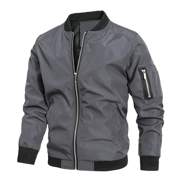 Niklas | Herren Klassische Bomber Jacket Übergangsjacke mit Rippbündchen