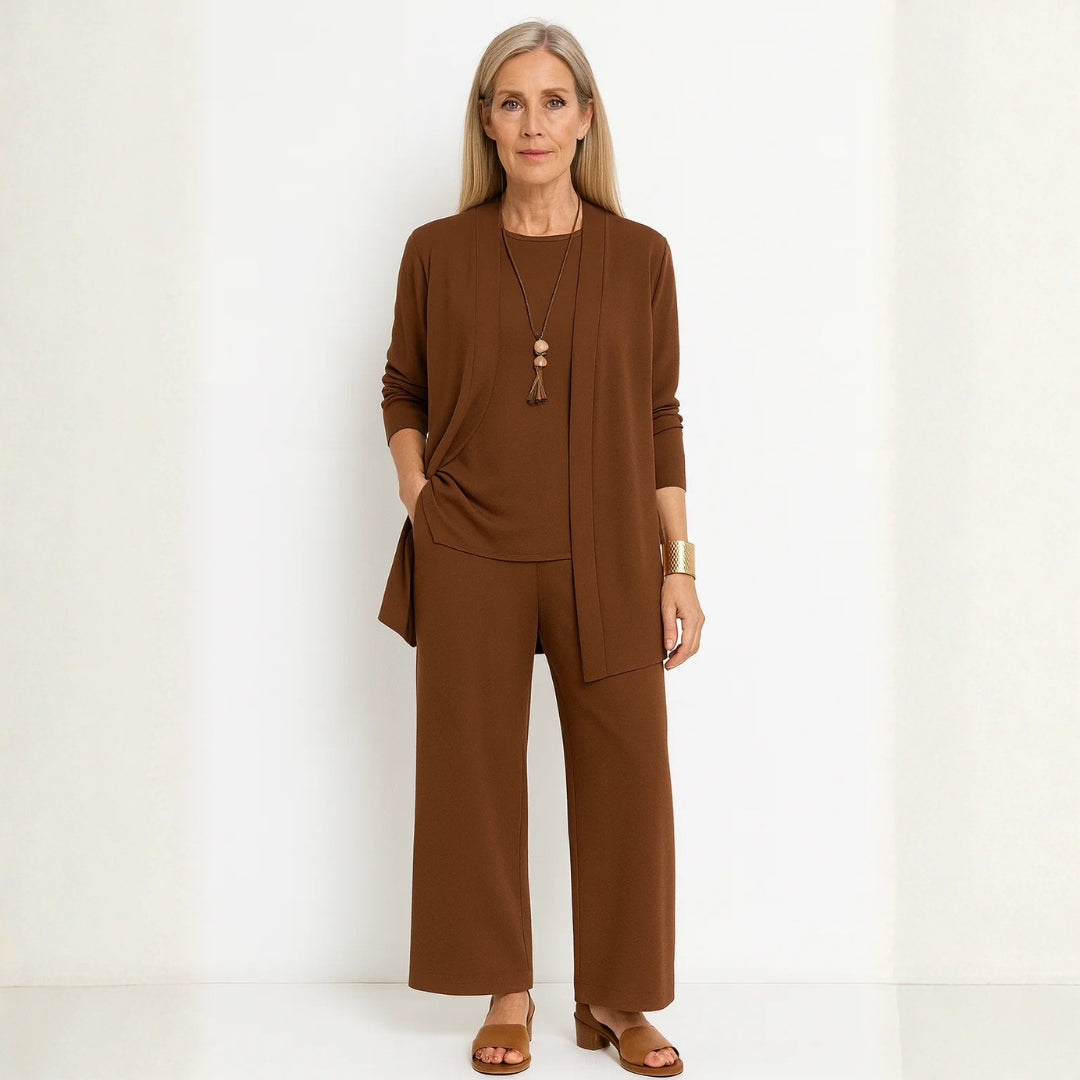 Kirsten | Damen Minimalistisches Dreiteiliges Lounge Set