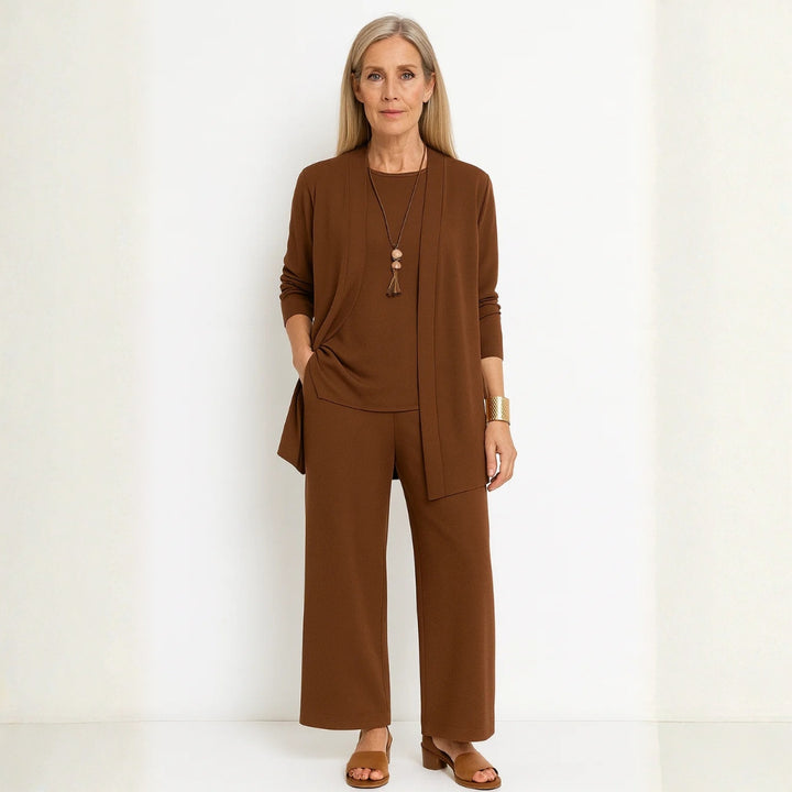 Kirsten | Damen Minimalistisches Dreiteiliges Lounge Set
