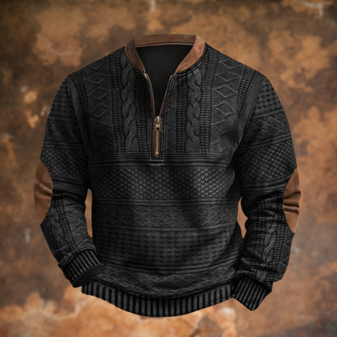 Sven | Herren Klassische Winterjacke mit Reißverschluss und Fellfutter