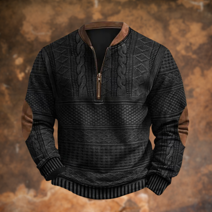 Sven | Herren Klassische Winterjacke mit Reißverschluss und Fellfutter
