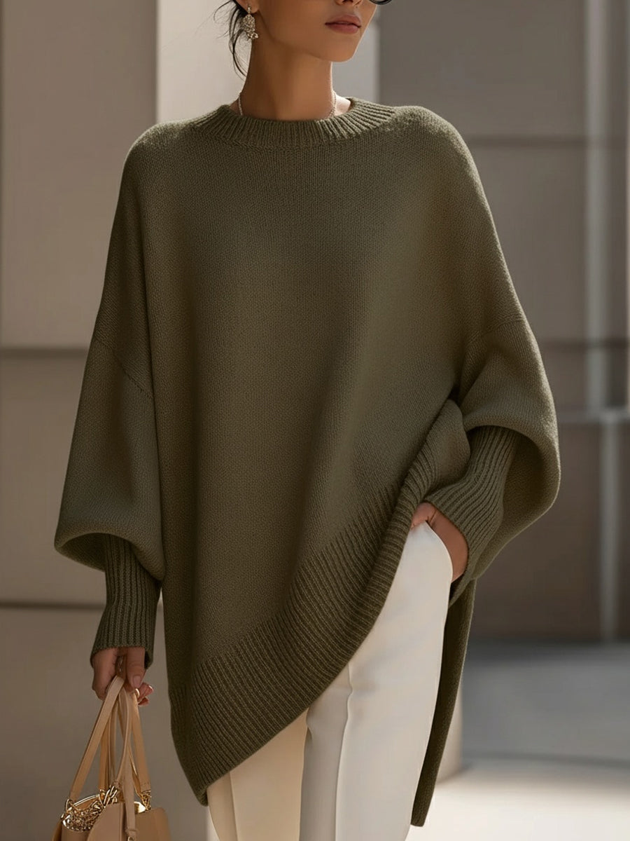 Jasmin | Damen Oversize Pullover Stil Kurze Top