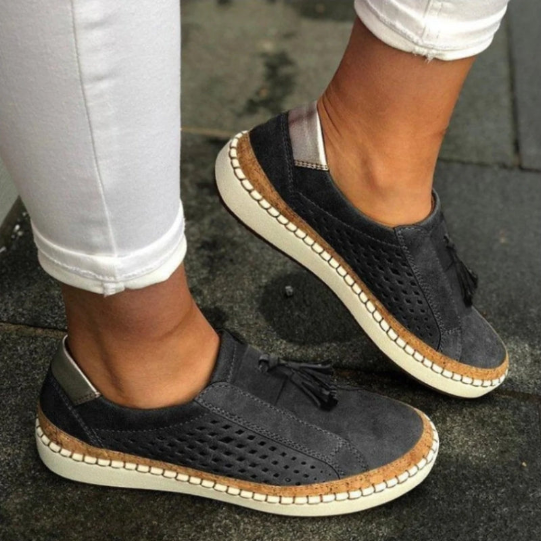 Karin | Damen Perforierte Slip-On Casual Sneakers