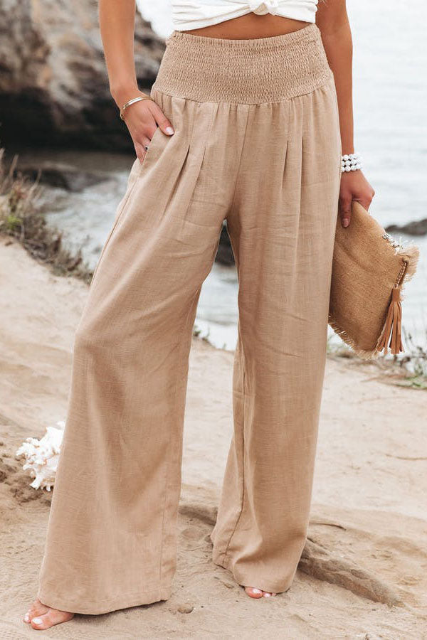 Johanna | Damen High-Waist Hosen mit weitem Bein