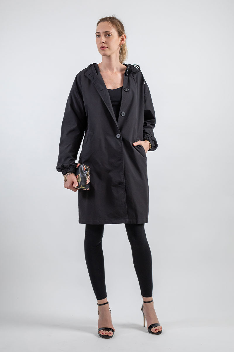 Edith | Damen Langer Freizeitmantel mit Lockerer Passform