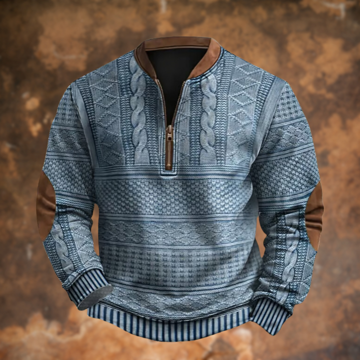 Sven | Herren Klassische Winterjacke mit Reißverschluss und Fellfutter