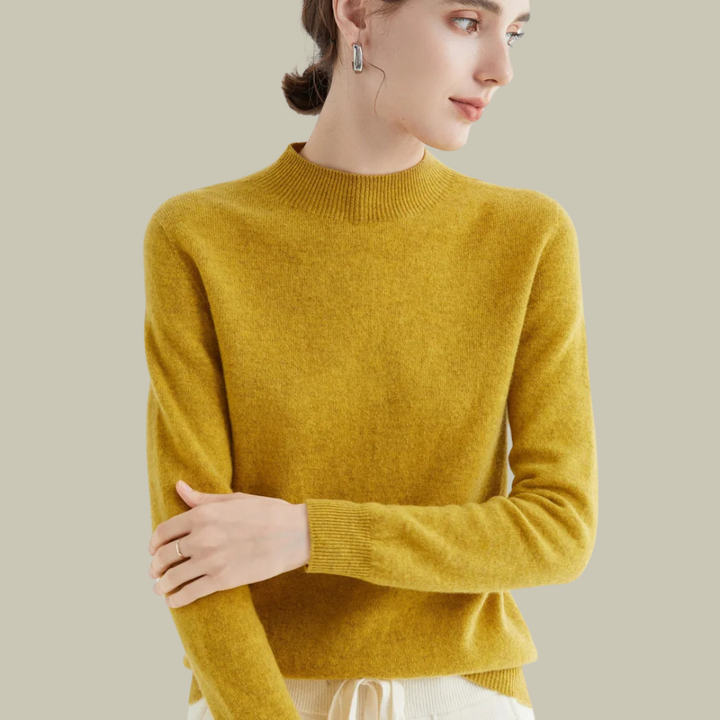 Monika | Damen Rollkragenpullover aus Merinowolle für den Winter