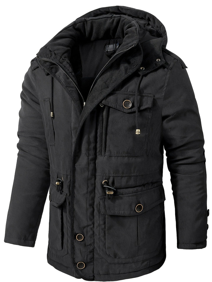 Richard | Herren warme Freizeitjacke mit Kapuze für den Winter