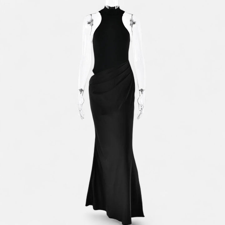 Kerstin | Damen Maxikleid mit Cut-Out und Neckholder