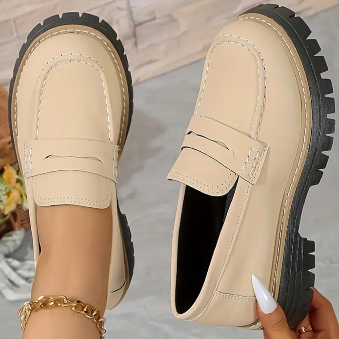 Annika | Damen Klassische Loafer mit Markanter Sohle