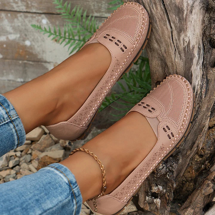 Jasmin | Damen Perforierte Komfort Slip On Loafer