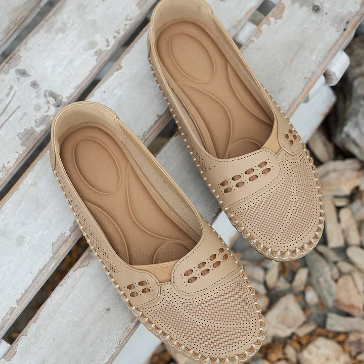 Jasmin | Damen Perforierte Komfort Slip On Loafer
