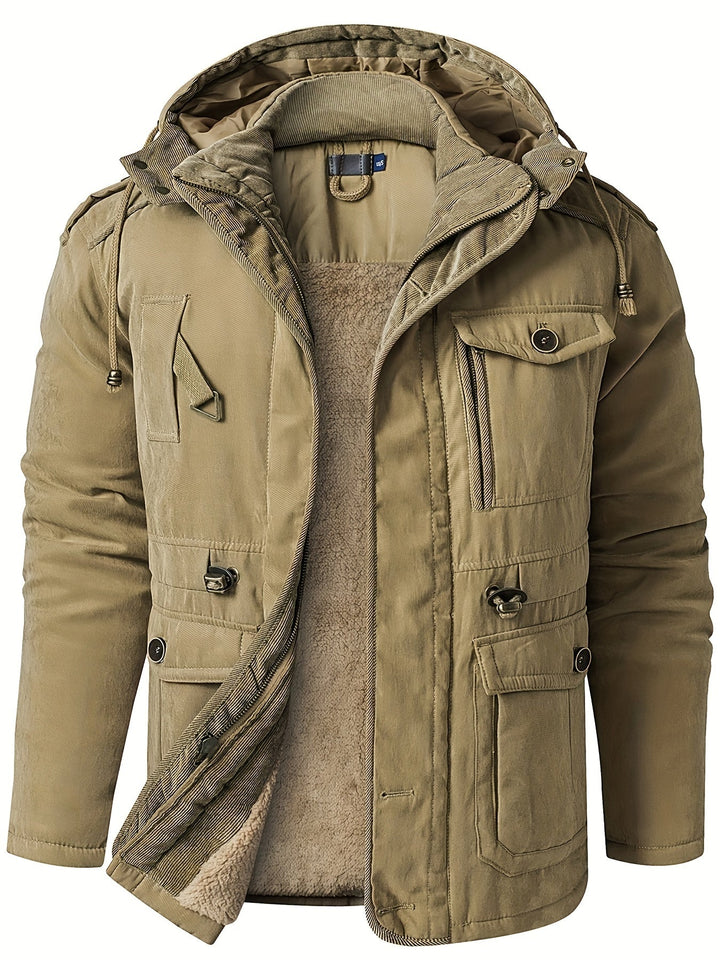 Richard | Herren warme Freizeitjacke mit Kapuze für den Winter