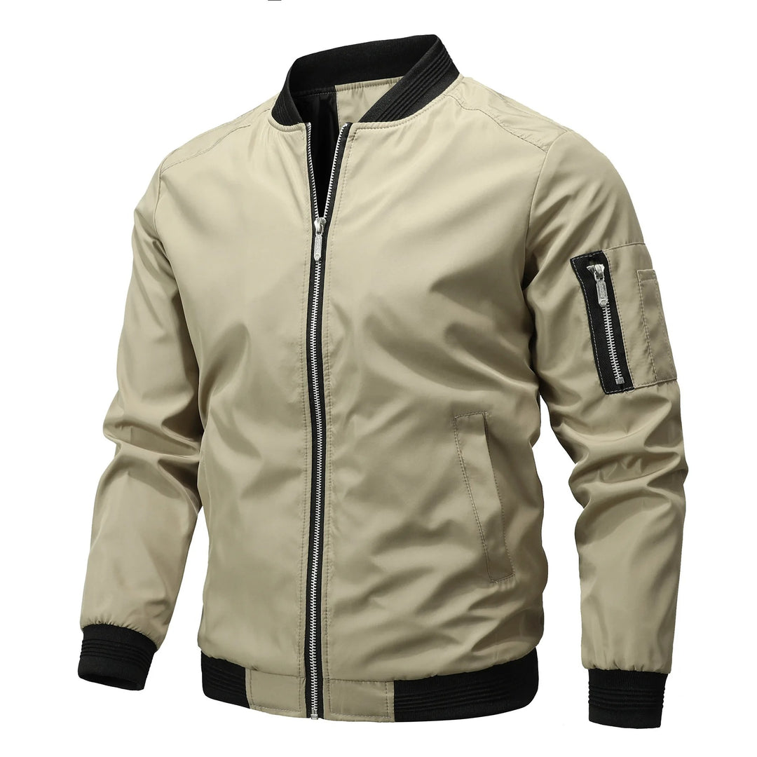Niklas | Herren Klassische Bomber Jacket Übergangsjacke mit Rippbündchen