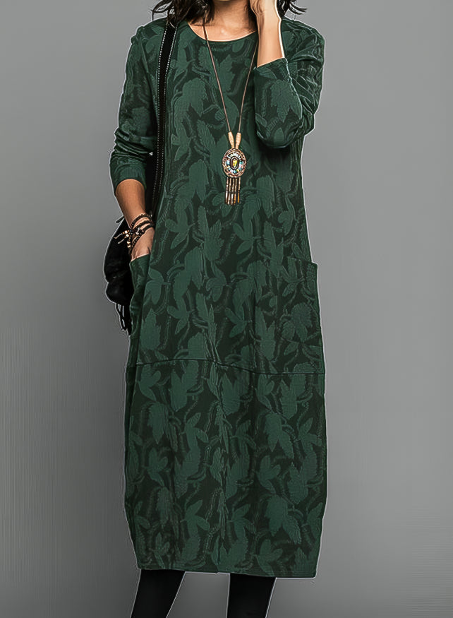 Victoria | Damen Bedrucktes Midi Kleid für Hochzeitsgäste
